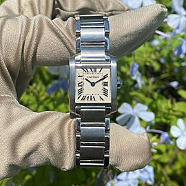 Cartier Tank Francaise 25mm Stainless Steel Ladies Watch