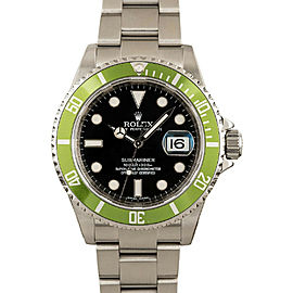 Rolex Submariner 16610LV Date Rehaut Kermit 2008 M Serial BrandNew 40mm