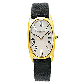 Audemars Piguet Geneve Oval Vintage 18K Yellow Gold Hand Wind Mens Watch 24mm