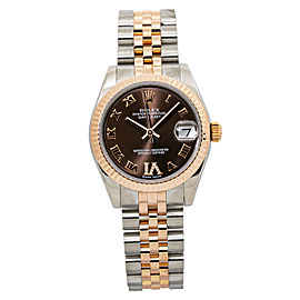 Rolex Datejust 178271 18K Rose TwoTone Chocolate Diamond