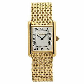 Cartier Tank Classic 18K Yellow Gold Vintage Quartz Watch 24mm