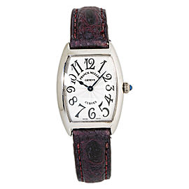 Franck Muller Curve 1752 Lady 18K White Gold Quartz Watch Silver Dial 25MM