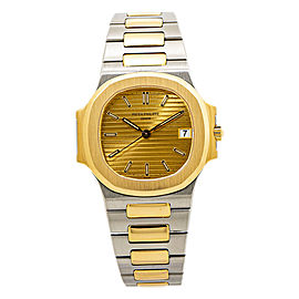 Patek Philippe Nautilus 3800/1 Champagne Watch Recent Service PapersArchive 37m