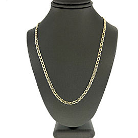 10k Yellow Gold Flat Curb Link Chain Necklace