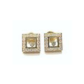 Chopard 18K Yellow Gold Large Happy Diamond Earrings 0.68CT