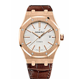 Audemars Piguet Royal Oak 15400OR NEW Rose Gold White Dial