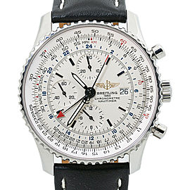 Breitling Navitimer A24322 World GMT White Dial Automatic Men's Watch