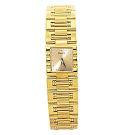 Piaget Dancer Quartz 18K YG Quartz Ladies Watch Champagne Dial 17x15mm