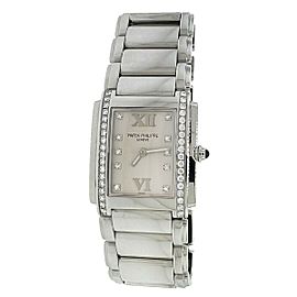 Patek Philippe Twenty White Dial Stainless Steel Ladies Watch