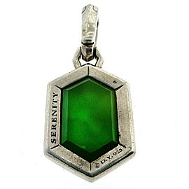 David Yurman Sterling Silver Jade Hexagon Pendant