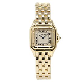 Cartier Panthere Yellow Gold Ladies Quartz Watch Ivory Dial 22mm