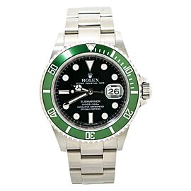 Rolex Submariner Date Rehaut Kermit M Serial Automatic Watch 40mm