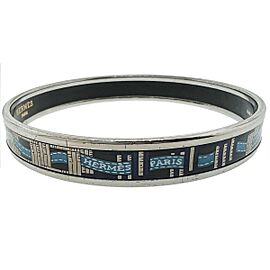 Hermes Blue Emayle Metal Cloisonne Bangle