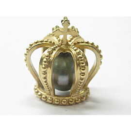 Tahitian Pearl Crown Pendant 14Kt Yellow Gold 12mm