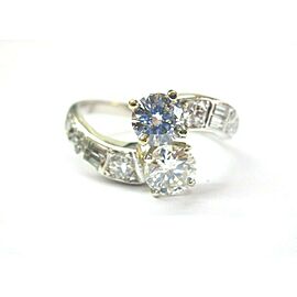 Vintage Round Diamond Ring 14Kt White Gold