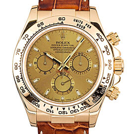 Rolex Daytona 116518 Men's Yellow Gold Automatic Champagne