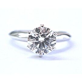 Tiffany & Co Platinum Round Diamond Solitaire Engagement Ring