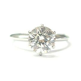 Tiffany & Co Round Diamond Solitaire Platinum Engagement Ring 2.03Ct I-VVS1 CERT