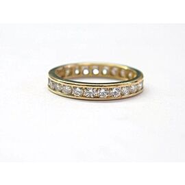 Tiffany & Co. Round Diamond Channel Set Eternity Band Yellow Gold Size