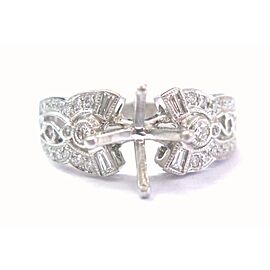 Simon G Diamond White Gold Semi Mount Ring