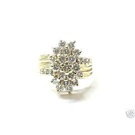 Round Diamond Solid Yellow Gold Jewelry Ring 14KT