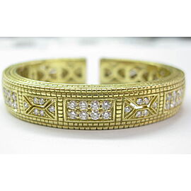 JUDITH RIPKA 18KT Diamond Cuff Bracelet Yellow Gold