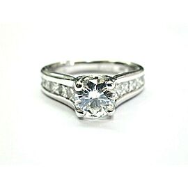 Verragio Round Diamond Engagement Ring 18Kt White Gold 1.40Ct G-VS1