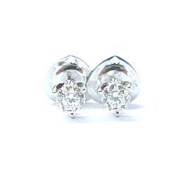 Roberto Coin 18Kt Cento Diamond Tulip Stud Earrings White Gold