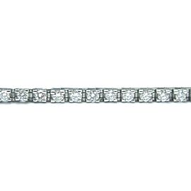 Fine Round Cut Diamond Tennis Bracelet White Gold