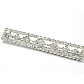 Platinum Vintage Old European Cut NATURAL Diamond Pin / Brooch