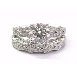 Tacori 18Kt Round Cut NATURAL Diamond Engagement SOLID White Gold