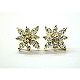 Marquise & Round Diamond Stud Earrings