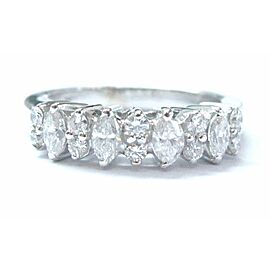 18Kt Multi Shape Diamond White Gold Band Ring .