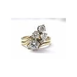 Fine Round Cut Diamond 6-Stone Yellow Gold Jewelry Ring 14KT