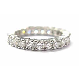 Fine Round Cut Diamond Eternity Band Ring White Gold