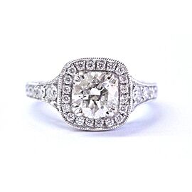 Kirk Kara 18Kt Round Cut Diamond Milgrain Engagement Jewelry Ring