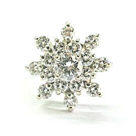 Circular Cluster Diamond Ring 14Kt White Gold