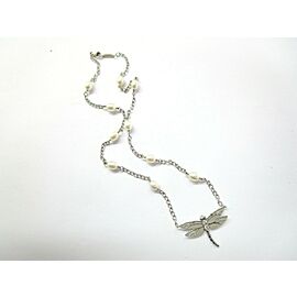 Tiffany & Co. Dragonfly Pearl & Diamond Necklace