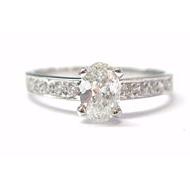 18Kt Oval Solitaire Diamond Engagement Ring White Gold