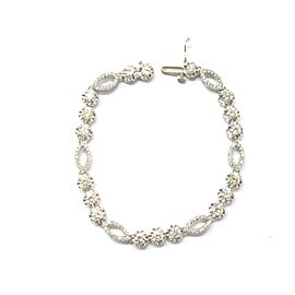 Round Diamond Tennis Bracelet 18Kt White Gold