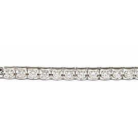 18Kt Thirteen-Stone Diamond White Gold ID Bracelet