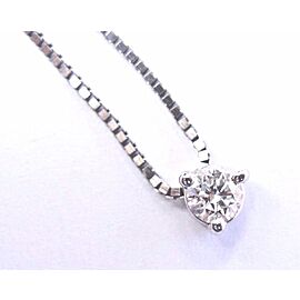 Fine Round Cut Diamond Solitaire Pendant Necklace