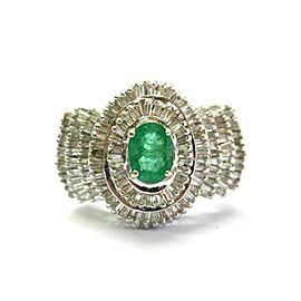 Colombian Green Emerald & Diamond Ring