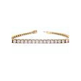 Natural Round Diamond Yellow Gold 4-Prong Tennis Bracelet 50-Stones