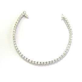 Round Diamond Tennis Bracelet 18Kt White Gold 52-Stones 4.00Ct 7"