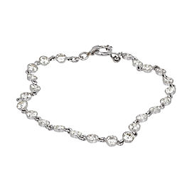 Platinum with 5.40ct Diamond Tube Set Bracelet