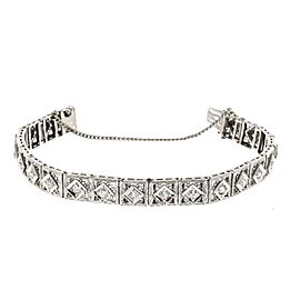 14K White Gold and Platinum 1.60ct. Diamond Bracelet