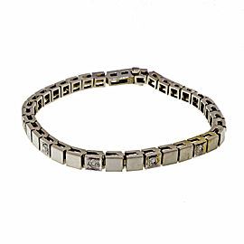 14K White Gold with 0.75ct Diamond Hinged Link Bracelet