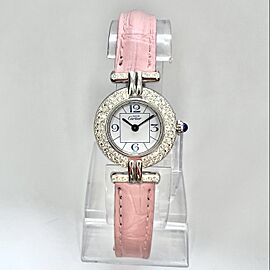 CARTIER VERMEIL COLISÈE 925 Silver Diamond Watch