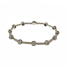 Tacori Platinum & 0.90ct. Diamond Hinged Link Bracelet